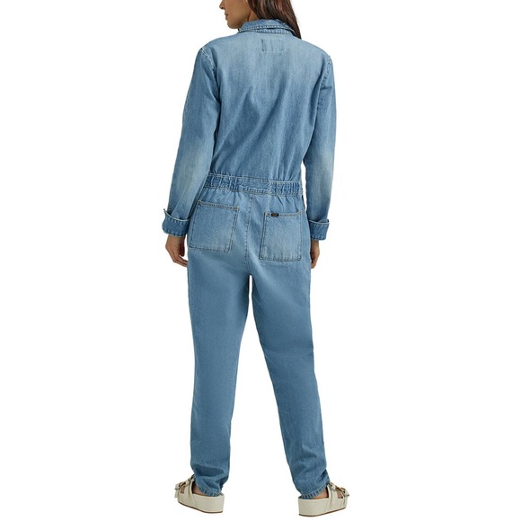 FP X Lee Current One Hd Jean Utility Jumpsuit Coverall Heart NWT Small $158 - Picture 4 of 4